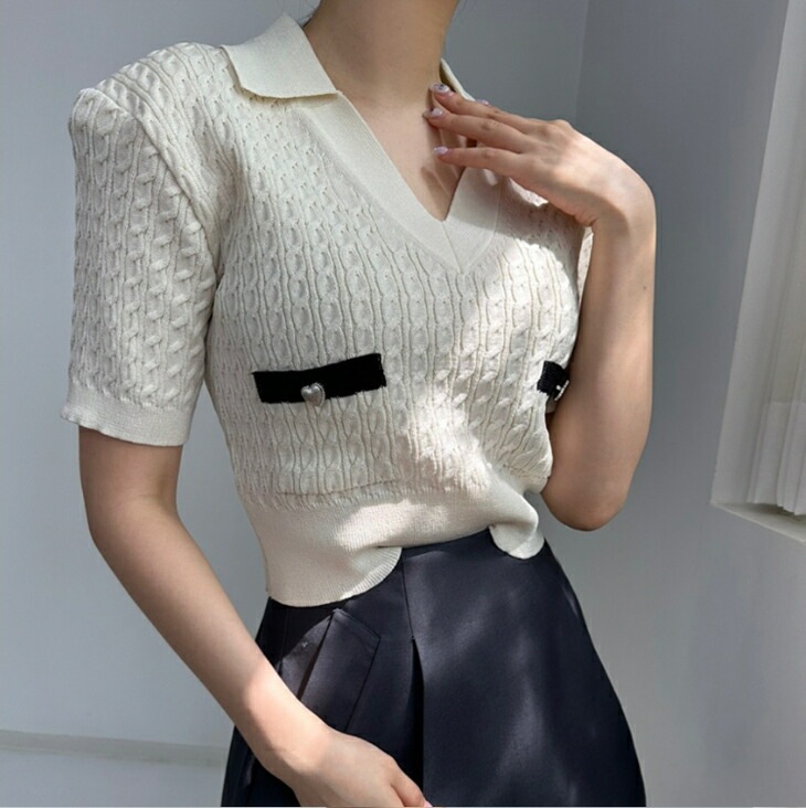 【2025新作 急速出荷】半袖 ニット セーター レディース 春 夏 トップス ラベル Vネック 半袖セーター 半袖トップス サマーニット ニットトップス カジュアル お洒落 韓国ファッション 【2025新作 急速出荷】半袖 ニット セーター レディース 春 夏 トップス ラベル Vネック 半袖セーター 半袖トップス サマーニット ニットトップス カジュアル お洒落 韓国ファッション