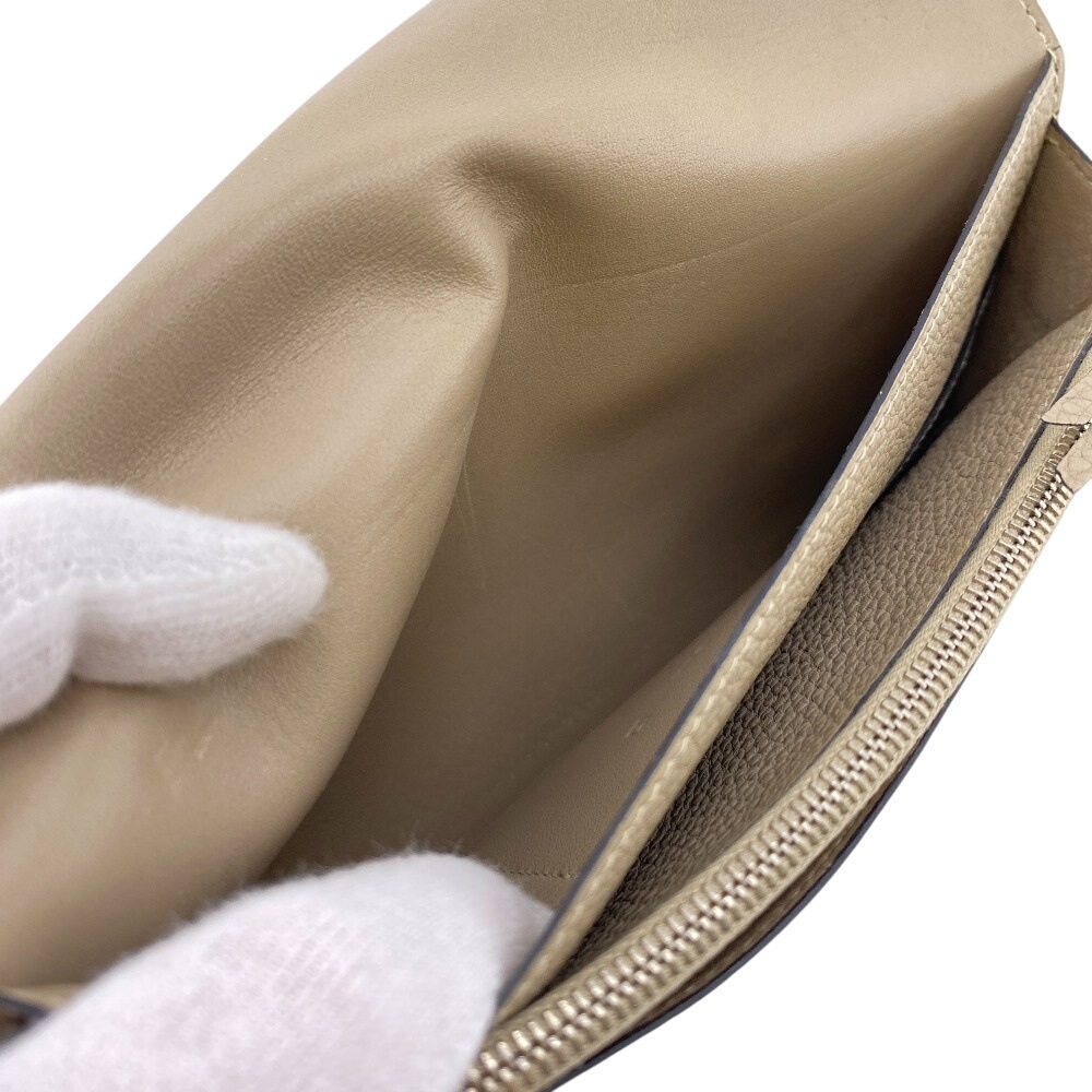 ドゴンGM レザー 長財布 ベージュ ユニセックス ブランド