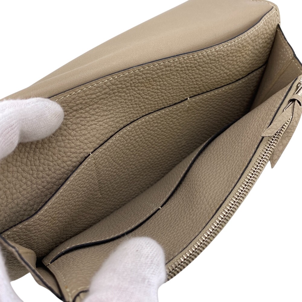 ドゴンGM レザー 長財布 ベージュ ユニセックス ブランド