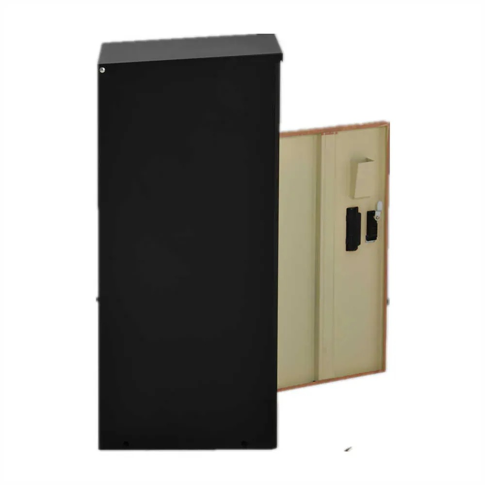 【日本国内出荷-3日で配達】日系新金 81.5*37.5*32.5cm 木目調ポスト置き型宅配ボックス付きスタンドポストおしゃれ一戸建て用 大型 郵便受けスタンドポスト置き配シンプル玄関 DJYC22