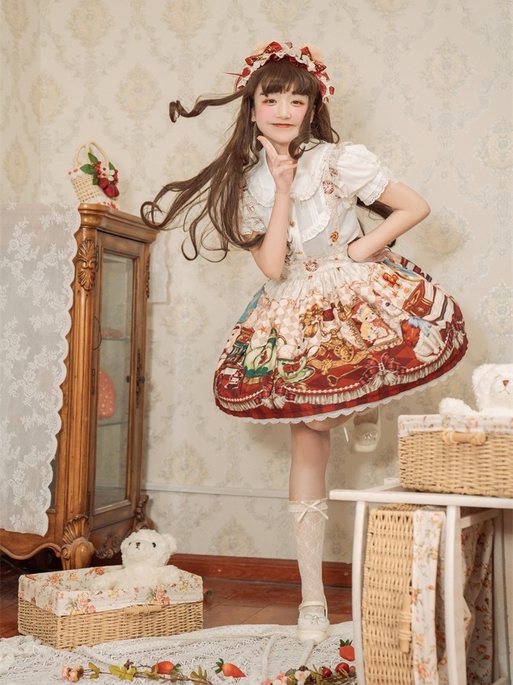 ロリータクラウンベアSKキュートで優しい女の子ゆったり日常ロリータメイド服 ロリータクラウンベアSKキュートで優しい女の子ゆったり日常ロリータメイド服