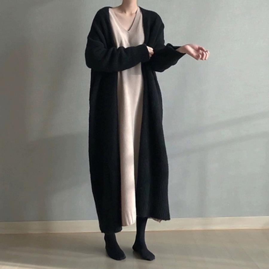 ロング ニットカーディガン レディース