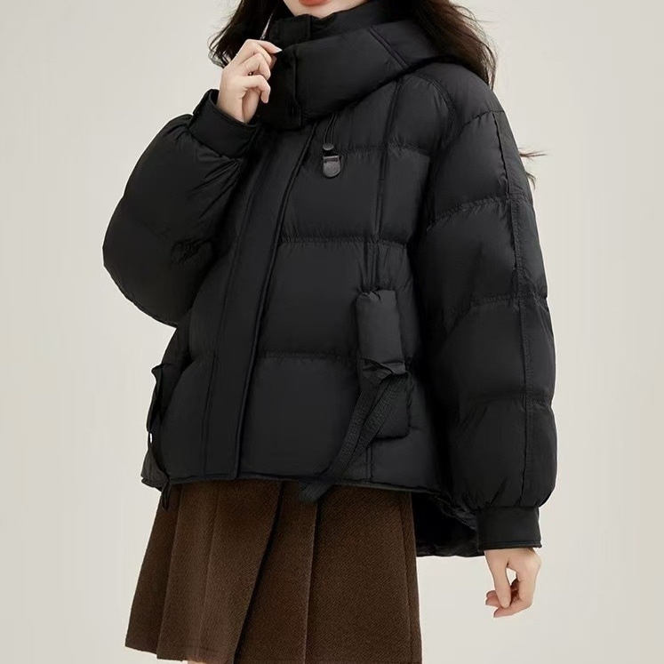 フード付きダウンジャケットレディースショート2025冬新スタイルファッショナブルで万能な防風暖かいプチジャケットトレンド フード付きダウンジャケットレディースショート2025冬新スタイルファッショナブルで万能な防風暖かいプチジャケットトレンド