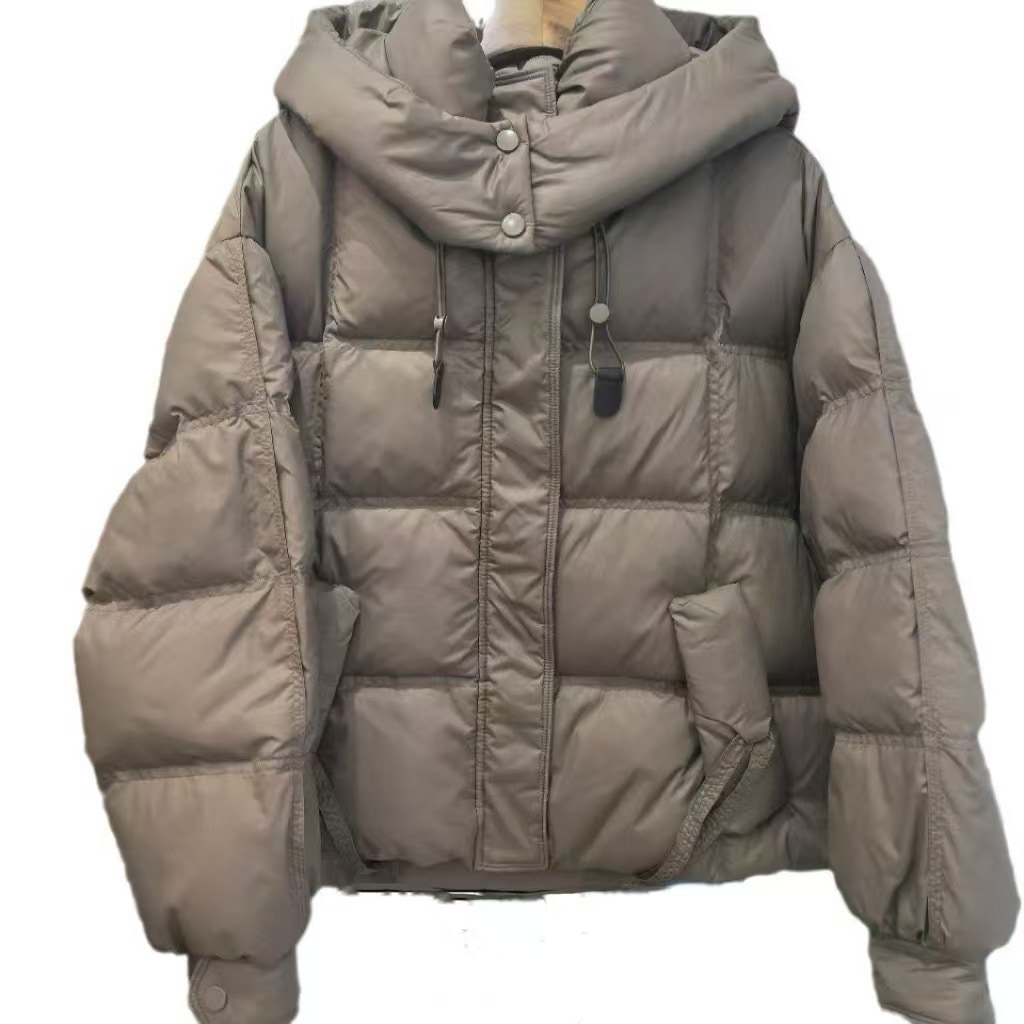 フード付きダウンジャケットレディースショート2025冬新スタイルファッショナブルで万能な防風暖かいプチジャケットトレンド フード付きダウンジャケットレディースショート2025冬新スタイルファッショナブルで万能な防風暖かいプチジャケットトレンド