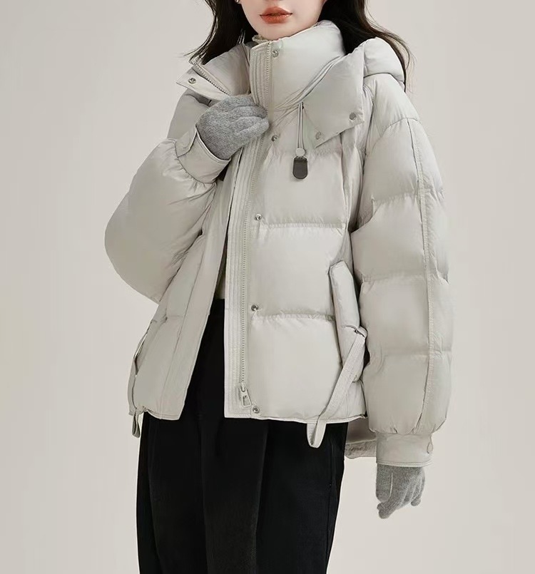 フード付きダウンジャケットレディースショート2025冬新スタイルファッショナブルで万能な防風暖かいプチジャケットトレンド フード付きダウンジャケットレディースショート2025冬新スタイルファッショナブルで万能な防風暖かいプチジャケットトレンド