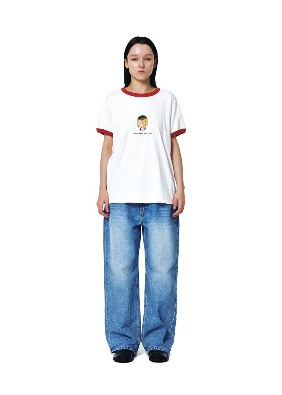 【EERST】ハイキュー!! Ringer HF T-shirt [White+Red] EERST】ハイキュー!! Ringer HF T-shirt [White+Red] MUSINSA