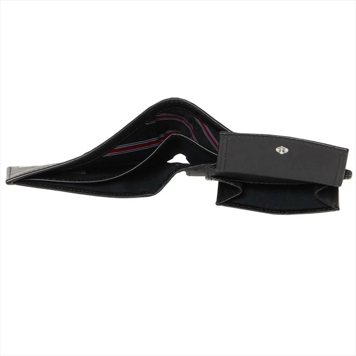 TOMMY HILFIGER AM0A00651-002-BK トミー ヒルフィガー 二折財布小銭入付 カーフスキンレザー ブラック