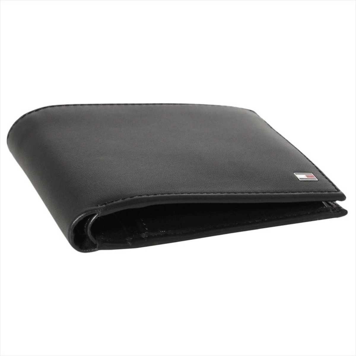 TOMMY HILFIGER AM0A00651-002-BK トミー ヒルフィガー 二折財布小銭入付 カーフスキンレザー ブラック