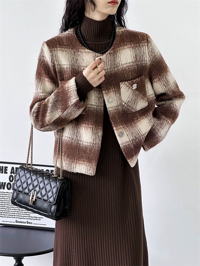 ジャケット コート レディース チェック柄 カーディガン アウター ショート丈 チェック柄ジャケット ショートコート 春秋 グルーネック カバーオール トップス ラシャコート 羽織もの 秋冬 ブルゾン ジャケット コート レディース チェック柄 カーディガン アウター ショート丈 チェック柄ジャケット ショートコート 春秋 グルーネック カバーオール トップス ラシャコート 羽織もの 秋冬 ブルゾン