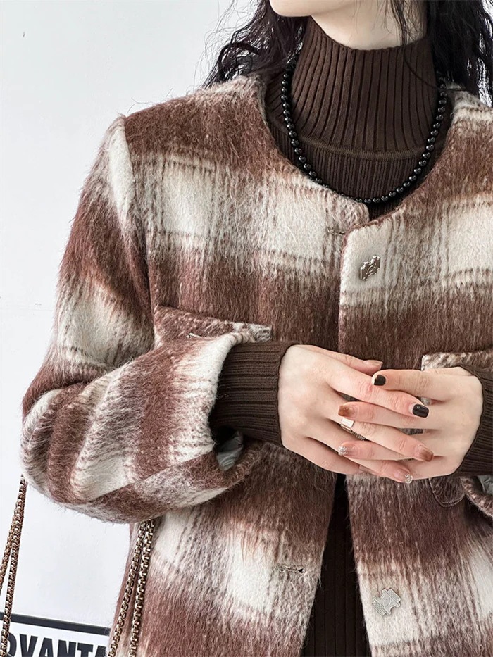 ジャケット コート レディース チェック柄 カーディガン アウター ショート丈 チェック柄ジャケット ショートコート 春秋 グルーネック カバーオール トップス ラシャコート 羽織もの 秋冬 ブルゾン ジャケット コート レディース チェック柄 カーディガン アウター ショート丈 チェック柄ジャケット ショートコート 春秋 グルーネック カバーオール トップス ラシャコート 羽織もの 秋冬 ブルゾン