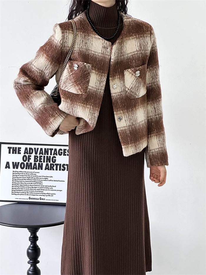 ジャケット コート レディース チェック柄 カーディガン アウター ショート丈 チェック柄ジャケット ショートコート 春秋 グルーネック カバーオール トップス ラシャコート 羽織もの 秋冬 ブルゾン ジャケット コート レディース チェック柄 カーディガン アウター ショート丈 チェック柄ジャケット ショートコート 春秋 グルーネック カバーオール トップス ラシャコート 羽織もの 秋冬 ブルゾン