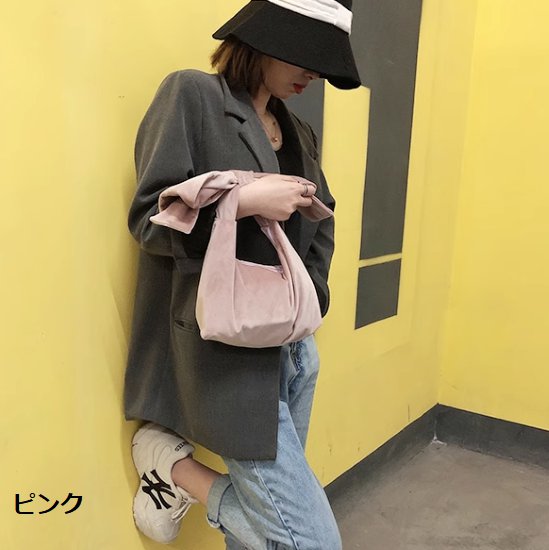 ハンドバッグ レディース バッグ 鞄 かばん リボモチーフ キュート 可愛い ベルベット 上品 カジュアル お出かけ おしゃれ シンプル 無地 ジッパー ソフト 柔らかい ファッション レトロ 女性