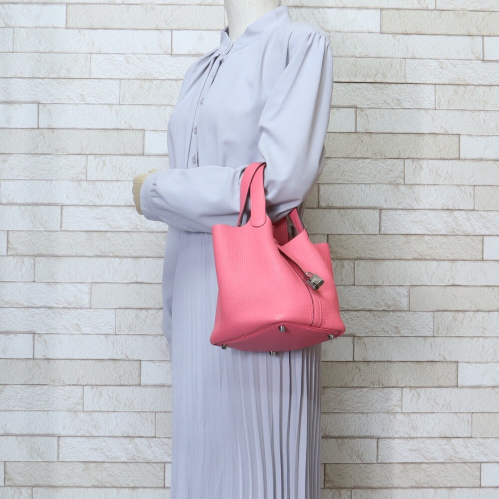エルメス ピコタンロックPM ハンドバッグ トリヨンクレマンス ピンク HERMES 中古 美品