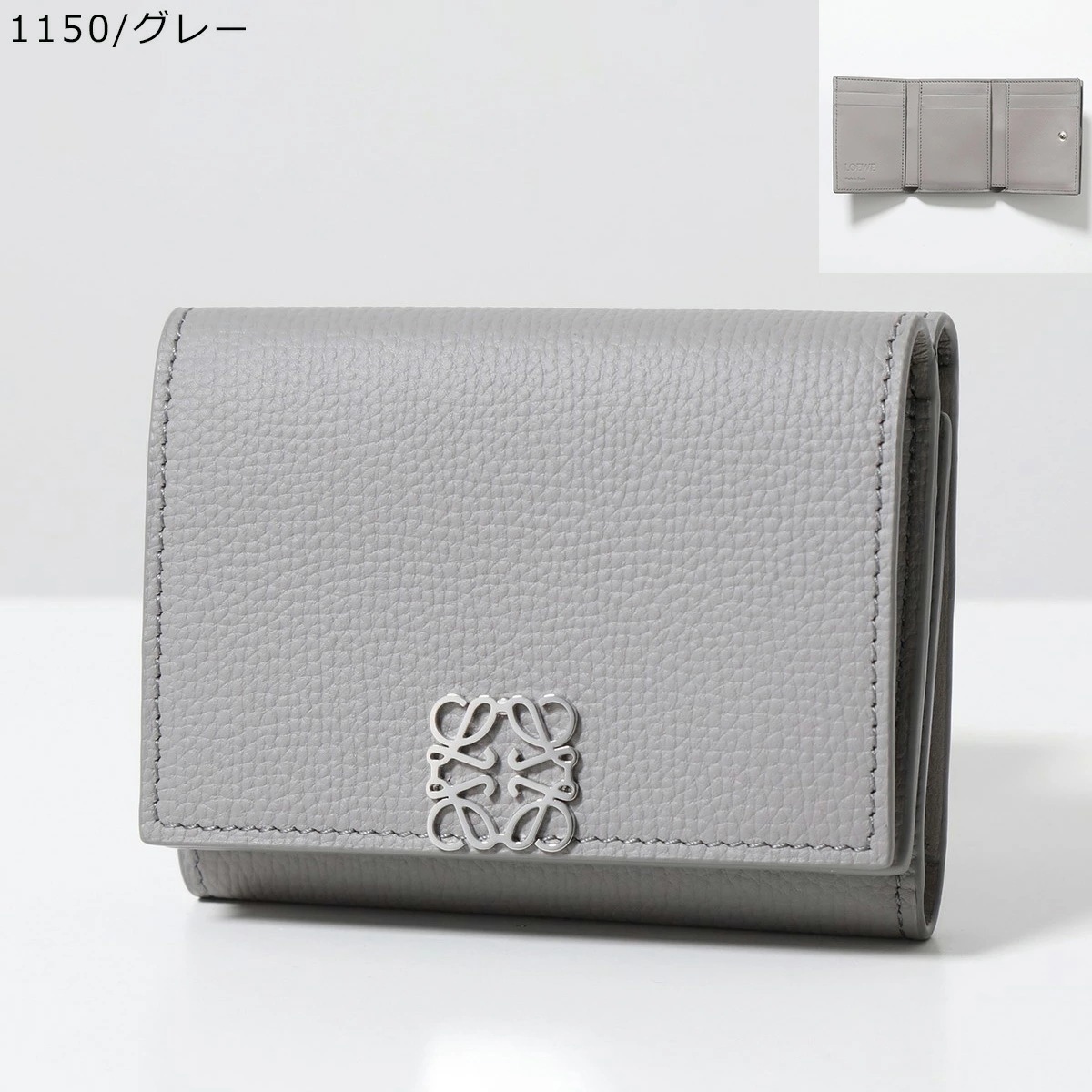 LOEWE ロエベ 三つ折り財布 ANAGRAM TRIFOLD 6 アナグラム トリフォルド C821TR2X02 C821TR2X08 レディース レザー ミニ財布 カラー8色