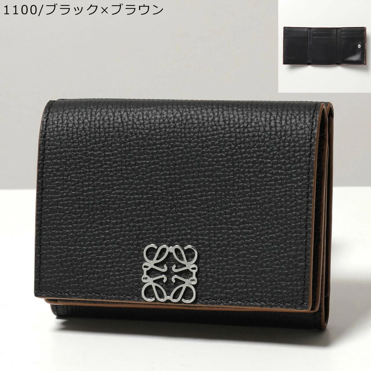 LOEWE ロエベ 三つ折り財布 ANAGRAM TRIFOLD 6 アナグラム トリフォルド C821TR2X02 C821TR2X08 レディース レザー ミニ財布 カラー8色
