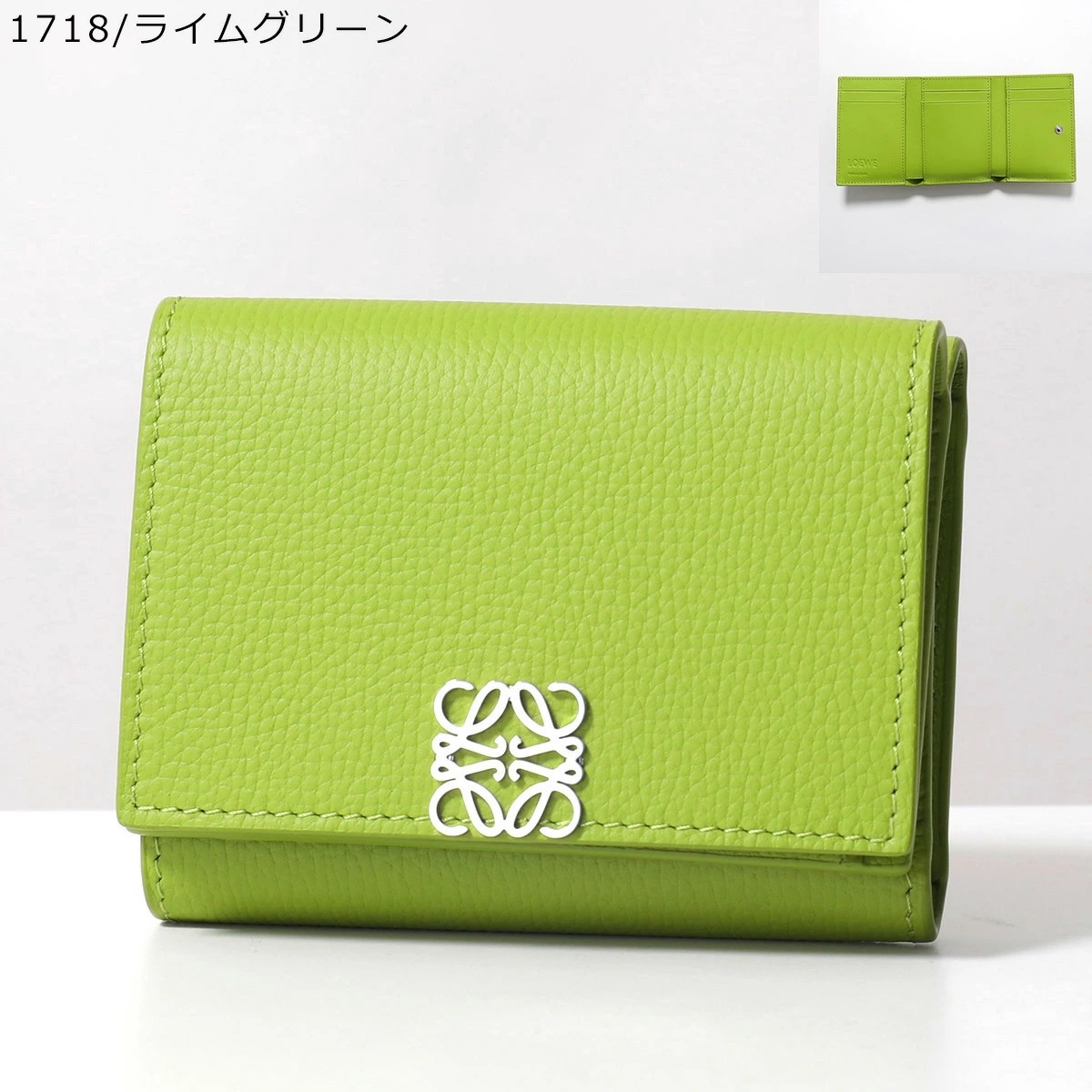 LOEWE ロエベ 三つ折り財布 ANAGRAM TRIFOLD 6 アナグラム トリフォルド C821TR2X02 C821TR2X08 レディース レザー ミニ財布 カラー8色