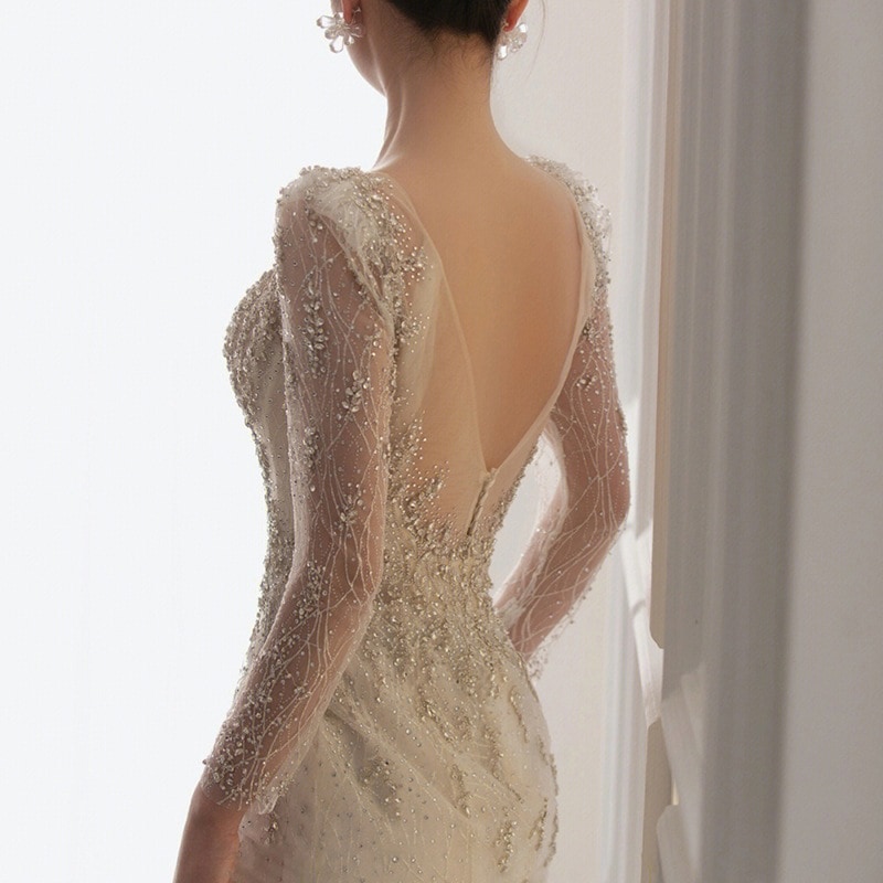 花嫁ロングドレス 新作 気質 ウェディングドレス パーティードレス2024大人気 結婚式ワンピース 白 韓国ファッション93 高級感 結婚式 ロングドレス ワンピース ドレス