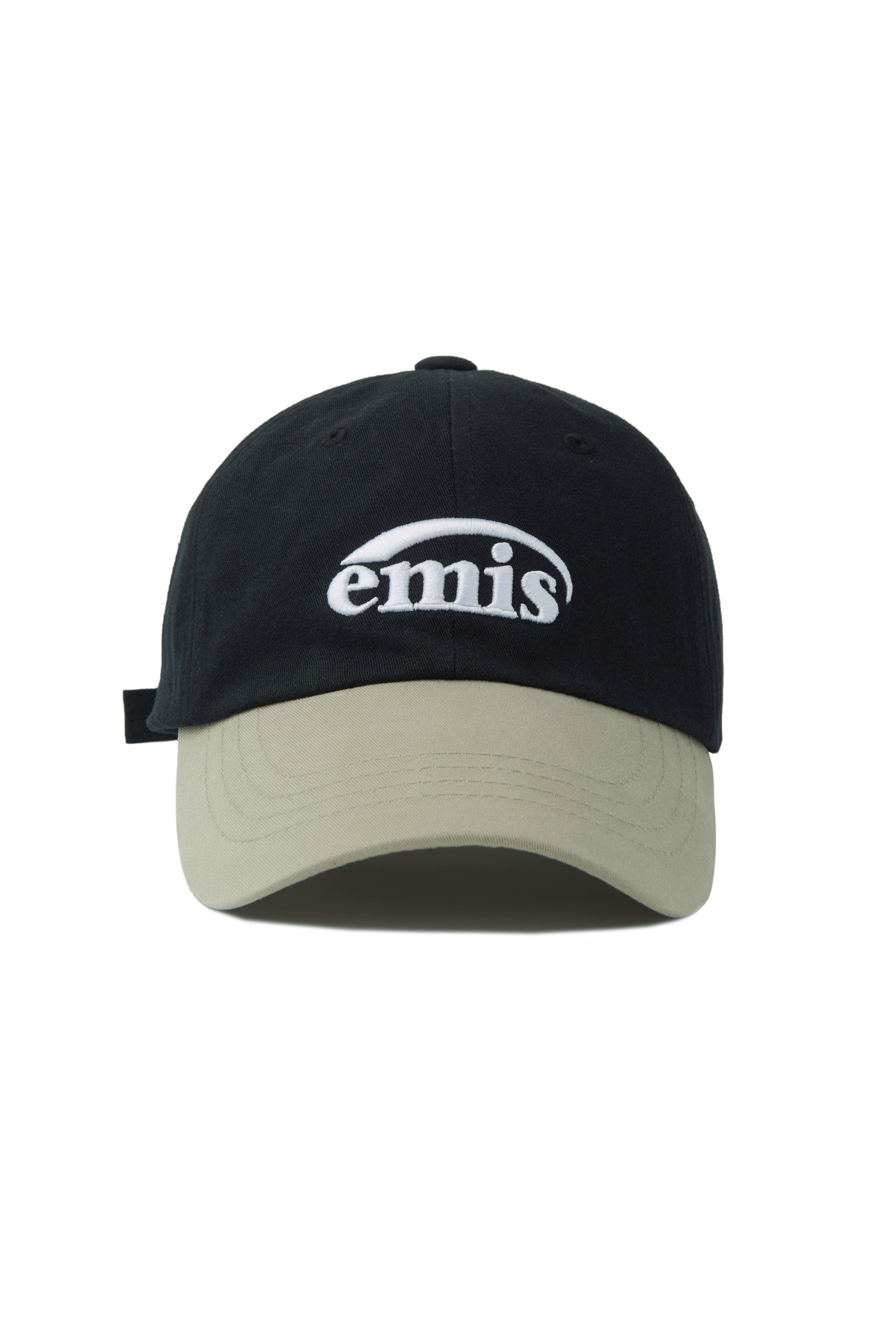 EMIS】 NEW LOGO MIX BALL CAP : BEIGE/BLACK
