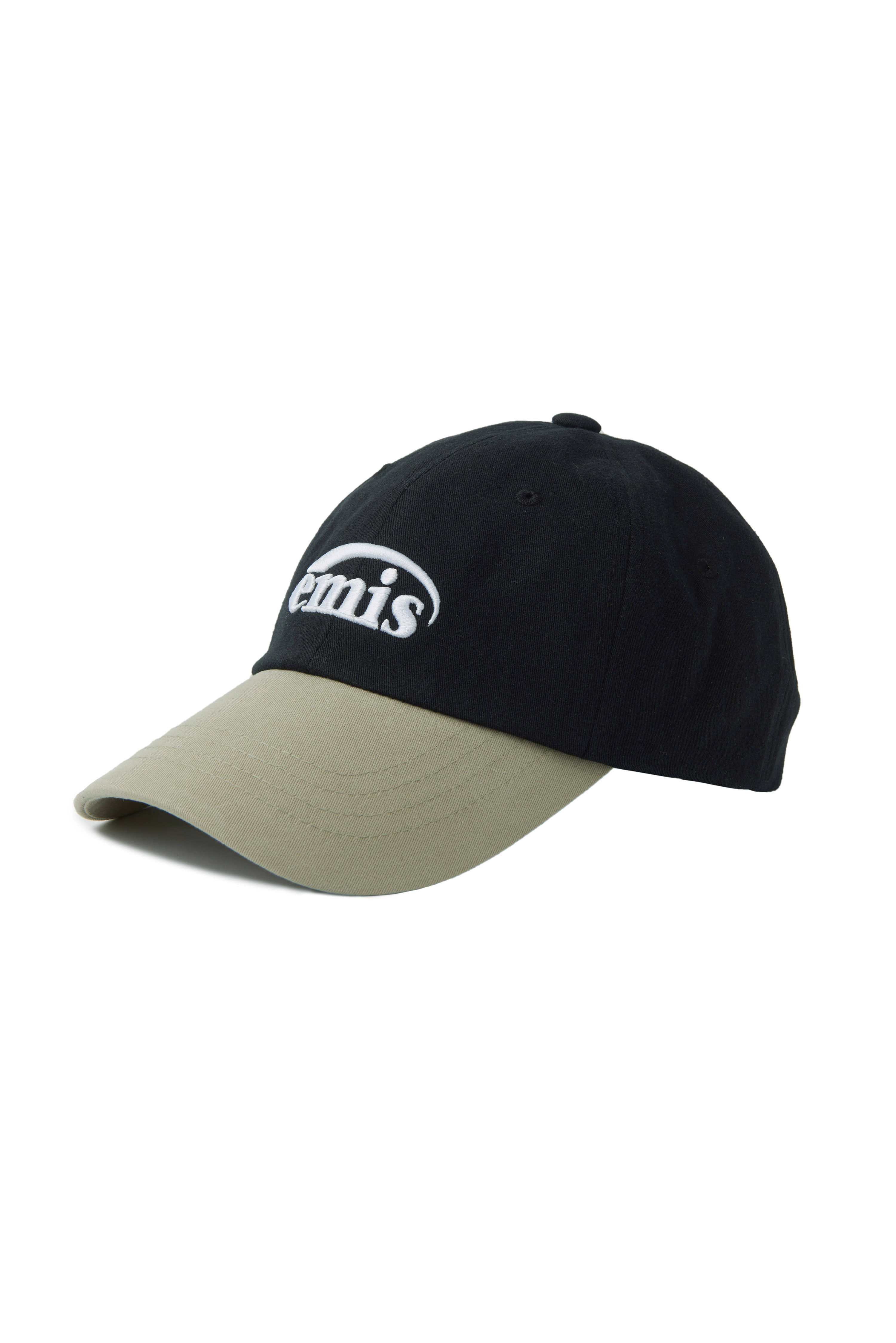EMIS】 NEW LOGO MIX BALL CAP : BEIGE/BLACK