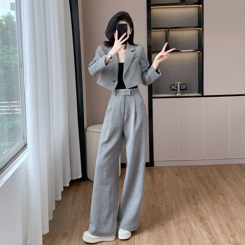 【新作登場】スーツセットアップ 卒業式 入学式 ダイヤモンド ファッション スーツ レディース 春秋 ショートジャケット ワイドパンツ 2点セット 新生活応援ビジネス特集 【新作登場】スーツセットアップ 卒業式 入学式 ダイヤモンド ファッション スーツ レディース 春秋 ショートジャケット ワイドパンツ 2点セット 新生活応援ビジネス特集