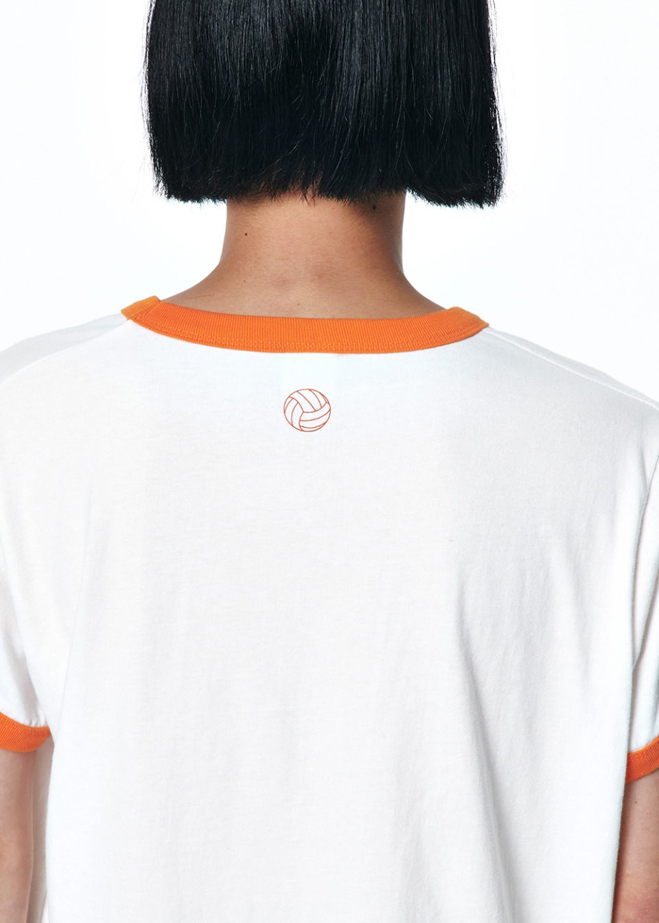 【EERST】ハイキュー!! Ringer HF T-shirt [White+Orange] EERST】ハイキュー!! Ringer HF T-shirt [White+Orange]