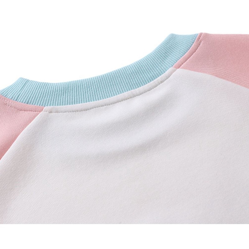 トレーナー メンズ パッチワーク 犬柄 レディース ペアルック クルーネック 長袖 パーカー Tシャツ 丸首 フルオーバー 秋服 冬服 ラグランスリーブ い 可愛い 日系 若者 カップル