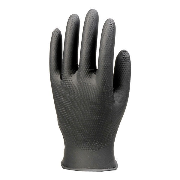 （まとめ買い）モデルローブ メカニックグローブ 粉なし 作業用手袋 ブラック LL 50枚入 761135 [x3]