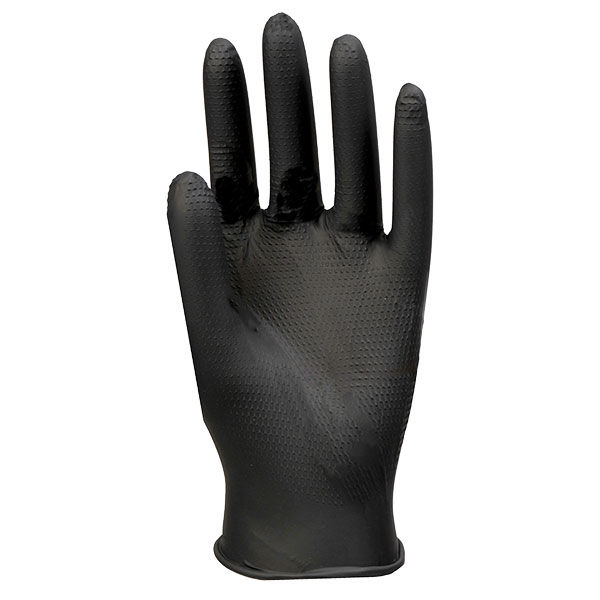 （まとめ買い）モデルローブ メカニックグローブ 粉なし 作業用手袋 ブラック LL 50枚入 761135 [x3]