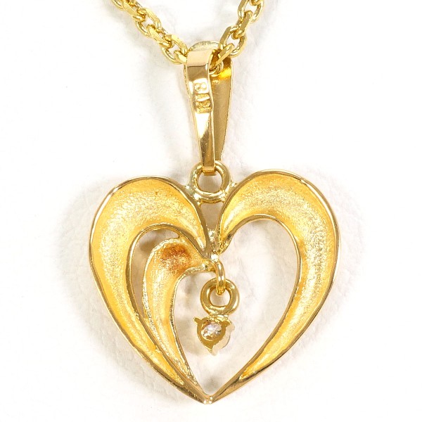 K18 18金 YG イエローゴールド ネックレス ダイヤ 約45cm ジュエリー 中古 K18 18金 YG イエローゴールド ネックレス ダイヤ 約45cm ジュエリー 中古