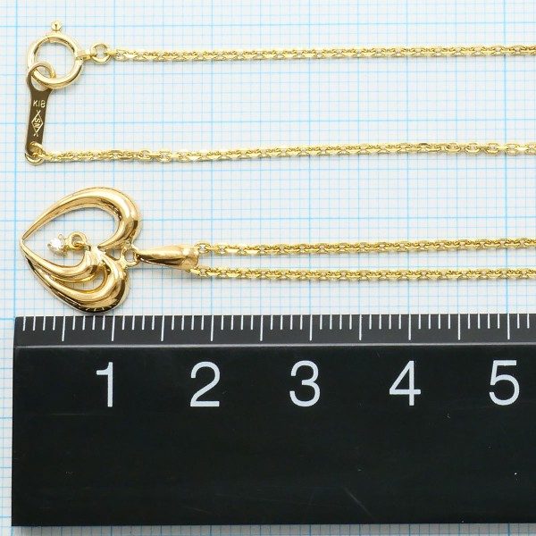 K18 18金 YG イエローゴールド ネックレス ダイヤ 約45cm ジュエリー 中古 K18 18金 YG イエローゴールド ネックレス ダイヤ 約45cm ジュエリー 中古