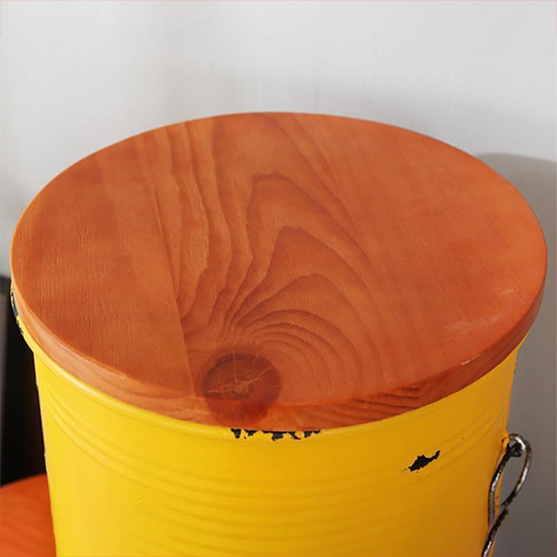 スツール ドラム缶 オットマン 机 ふた付き 蓋 収納 小物入れ ガレージ インテリア ブリキ ヴィンテージ アメリカン ビンテージ おしゃれ ブラック 黒 かっこいい