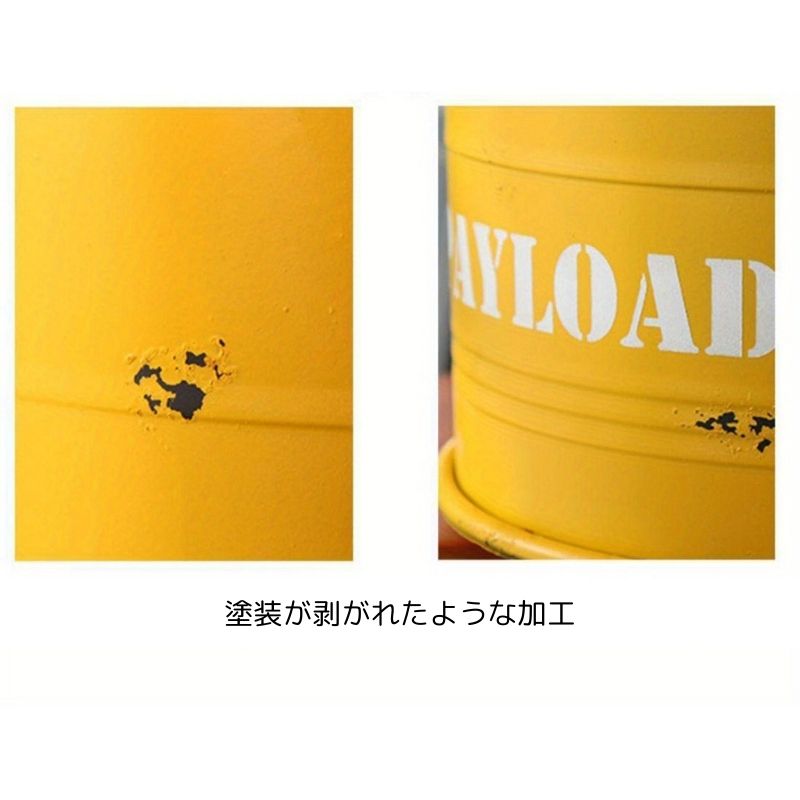 スツール ドラム缶 オットマン 机 ふた付き 蓋 収納 小物入れ ガレージ インテリア ブリキ ヴィンテージ アメリカン ビンテージ おしゃれ ブラック 黒 かっこいい