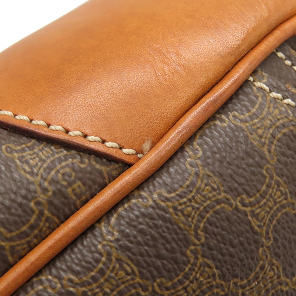 セリーヌ CELINE ハンドバッグ マカダム トート PVC レザー ブラウン ゴールド金具 総柄 トリオンフ ロゴ ヴィンテージ ショルダー 【中古】 セリーヌ CELINE ハンドバッグ マカダム トート PVC レザー ブラウン ゴールド金具 総柄 トリオンフ ロゴ ヴィンテージ ショルダー 【中古】