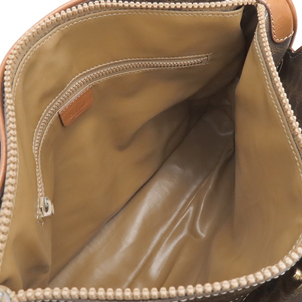 セリーヌ CELINE ハンドバッグ マカダム トート PVC レザー ブラウン ゴールド金具 総柄 トリオンフ ロゴ ヴィンテージ ショルダー 【中古】 セリーヌ CELINE ハンドバッグ マカダム トート PVC レザー ブラウン ゴールド金具 総柄 トリオンフ ロゴ ヴィンテージ ショルダー 【中古】