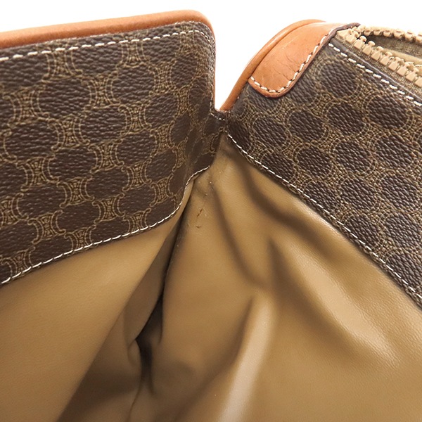 セリーヌ CELINE ハンドバッグ マカダム トート PVC レザー ブラウン ゴールド金具 総柄 トリオンフ ロゴ ヴィンテージ ショルダー 【中古】 セリーヌ CELINE ハンドバッグ マカダム トート PVC レザー ブラウン ゴールド金具 総柄 トリオンフ ロゴ ヴィンテージ ショルダー 【中古】