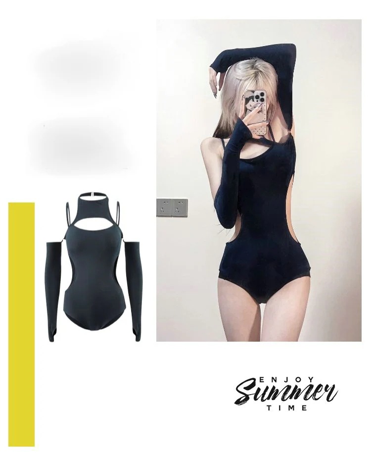 体型カバー オトナ女子 痩せ見え ワンピース水着 モノキニ セクシー レディース 水着 カットアウト ガール 可愛い リゾート 温泉 ビーチ プール 海 水泳 かわいい おしゃれ 韓国風 黒 ブラック