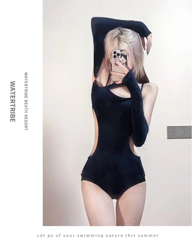 体型カバー オトナ女子 痩せ見え ワンピース水着 モノキニ セクシー レディース 水着 カットアウト ガール 可愛い リゾート 温泉 ビーチ プール 海 水泳 かわいい おしゃれ 韓国風 黒 ブラック