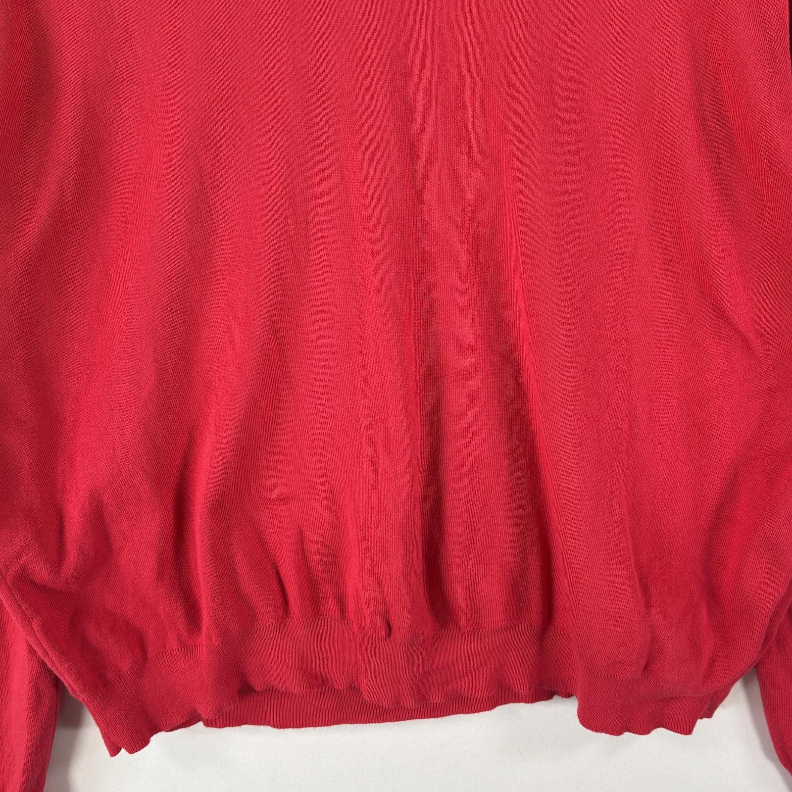 古着 ポロバイラルフローレン Polo by Ralph Lauren コットンニットセーター Vネック ワンポイントロゴ刺繍 大きいサイズ XXL レッド メンズ 古着 ポロバイラルフローレン Polo by Ralph Lauren コットンニットセーター Vネック ワンポイントロゴ刺繍 大きいサイズ XXL レッド メンズ
