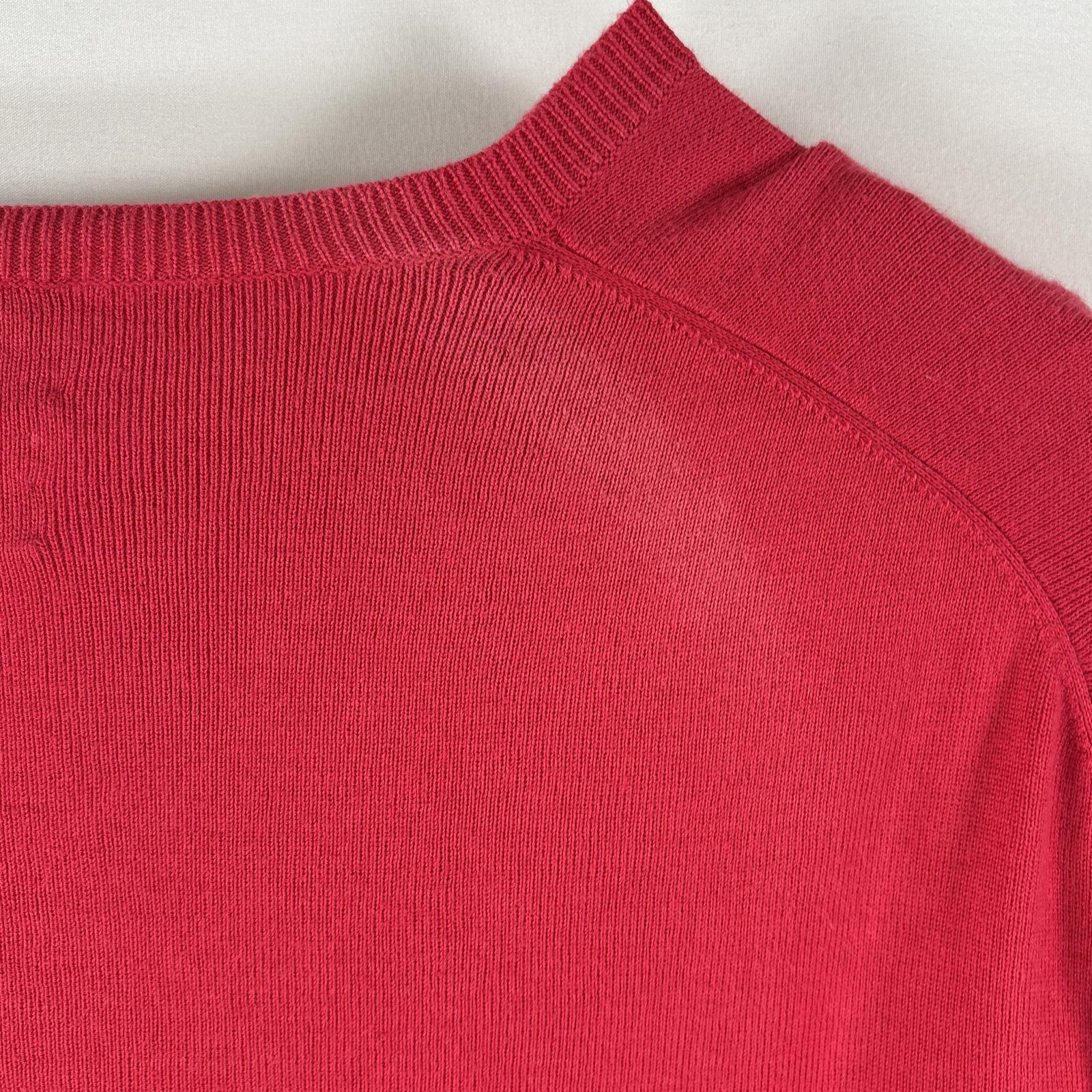 古着 ポロバイラルフローレン Polo by Ralph Lauren コットンニットセーター Vネック ワンポイントロゴ刺繍 大きいサイズ XXL レッド メンズ 古着 ポロバイラルフローレン Polo by Ralph Lauren コットンニットセーター Vネック ワンポイントロゴ刺繍 大きいサイズ XXL レッド メンズ