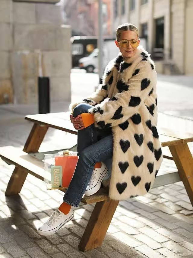 ハート柄 エコファーコート フェイクファーコー ファーコート 毛皮 ファージャケット ファー コート ジャケット アウター イミテーション 冬 レディース a4237 ハート柄 エコファーコート フェイクファーコー ファーコート 毛皮 ファージャケット ファー コート ジャケット アウター イミテーション 冬 レディース a4237