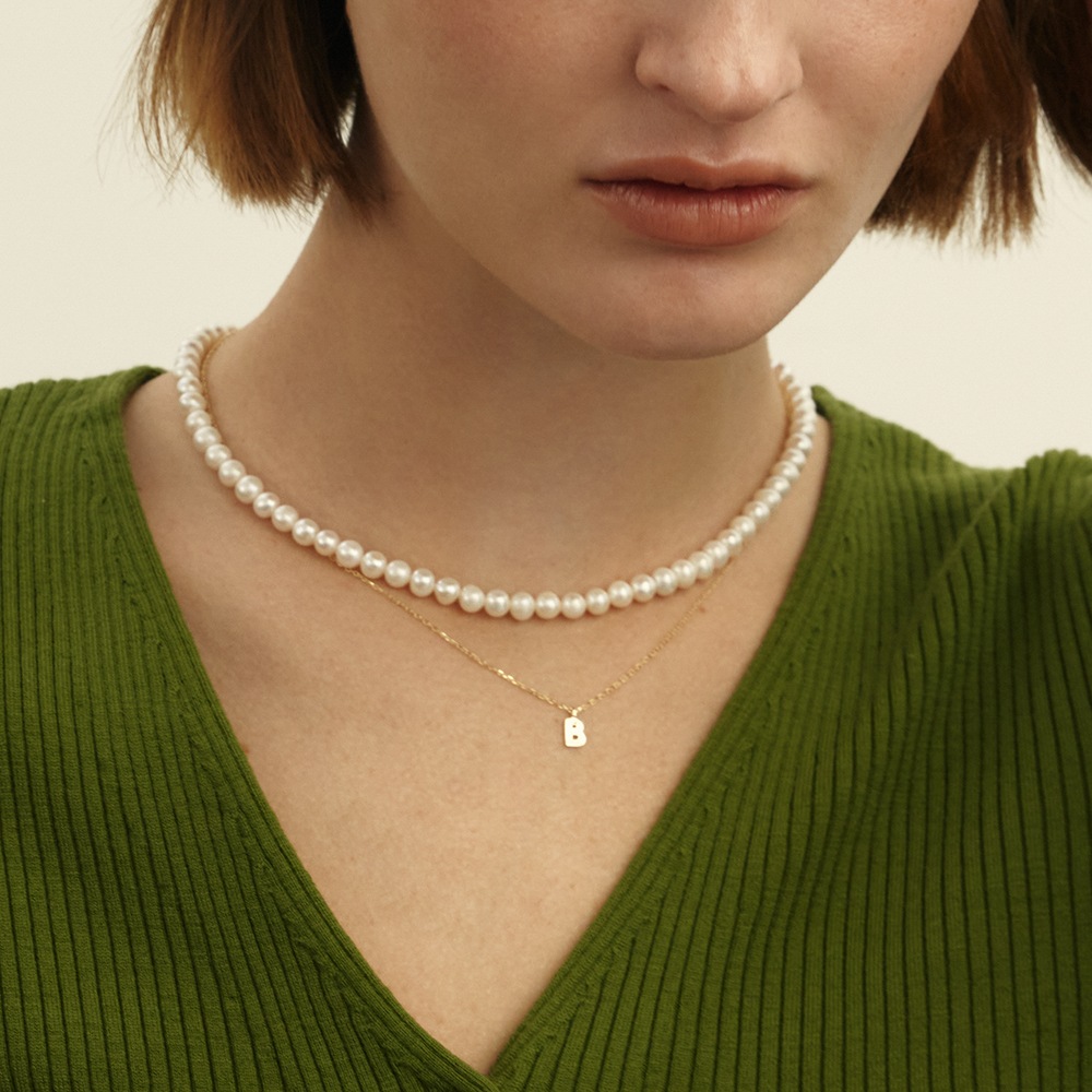 LUNNE 14k マグネット式フルムーン淡水パールネックレス K14ゴールド #LCN05 LUNNE 14k マグネット式フルムーン淡水パールネックレス K14ゴールド #LCN05