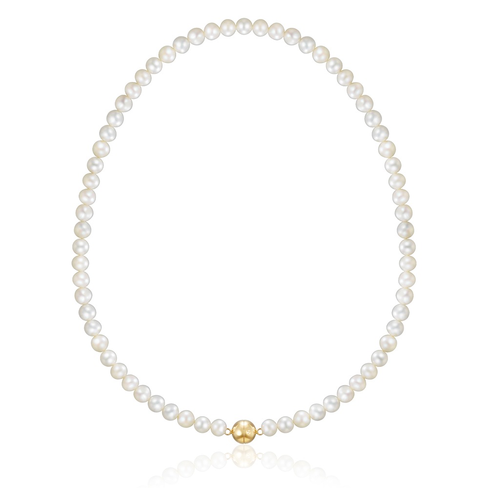 LUNNE 14k マグネット式フルムーン淡水パールネックレス K14ゴールド #LCN05 LUNNE 14k マグネット式フルムーン淡水パールネックレス K14ゴールド #LCN05