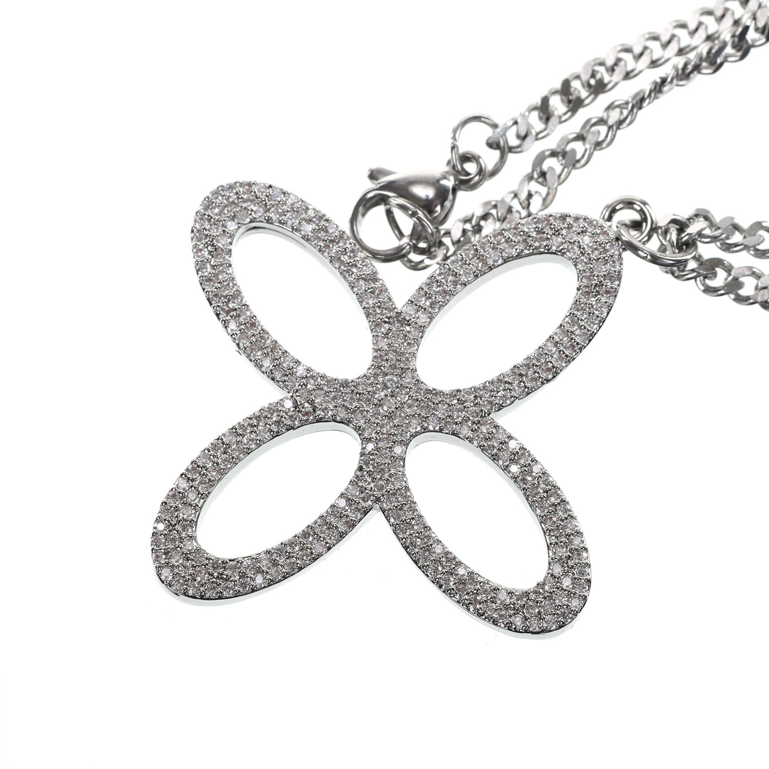 アクセサリーその他 SURGERY surgery clover logo full chain TF5D106 SURGERY】 SURGERY ICE CLOVER LOGO NECKLACE : SILVER ネックレス