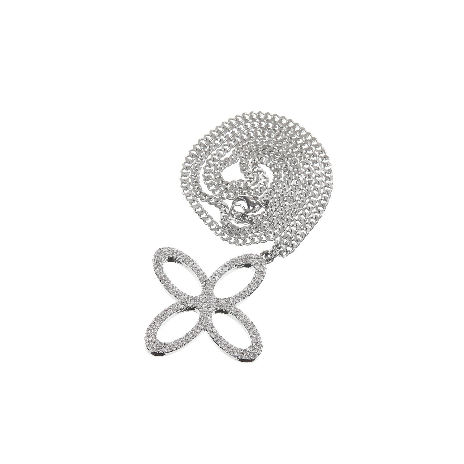 ★人気★【SURGERY】★surgery ice clover logo necklac.e★ SURGERY】 SURGERY ICE CLOVER LOGO NECKLACE : SILVER ネックレス