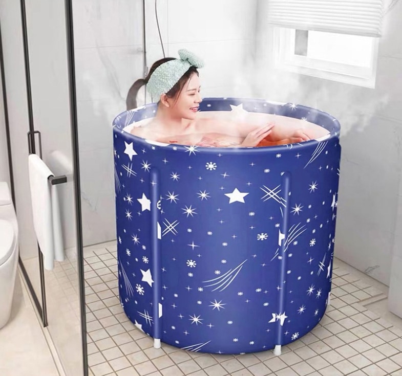 新光折りたたみ式1人浴槽半身浴移動式ミニホームスパ