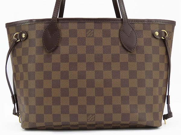 美品ルイヴィトンダミエネヴァーフルPMトートバッグショルダーバッグダークブラウンレッド内側N51109 美品ルイヴィトンダミエネヴァーフルPMトートバッグショルダーバッグダークブラウンレッド内側N51109