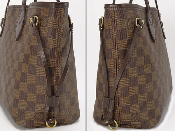 美品ルイヴィトンダミエネヴァーフルPMトートバッグショルダーバッグダークブラウンレッド内側N51109 美品ルイヴィトンダミエネヴァーフルPMトートバッグショルダーバッグダークブラウンレッド内側N51109