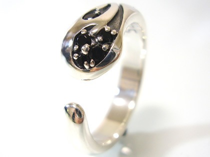 FREESTYLEブラックCZフリースタイルシルバーリング/シルバーアクセサリーst/プレゼント/ギ