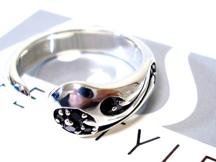 FREESTYLEブラックCZフリースタイルシルバーリング/シルバーアクセサリーst/プレゼント/ギ