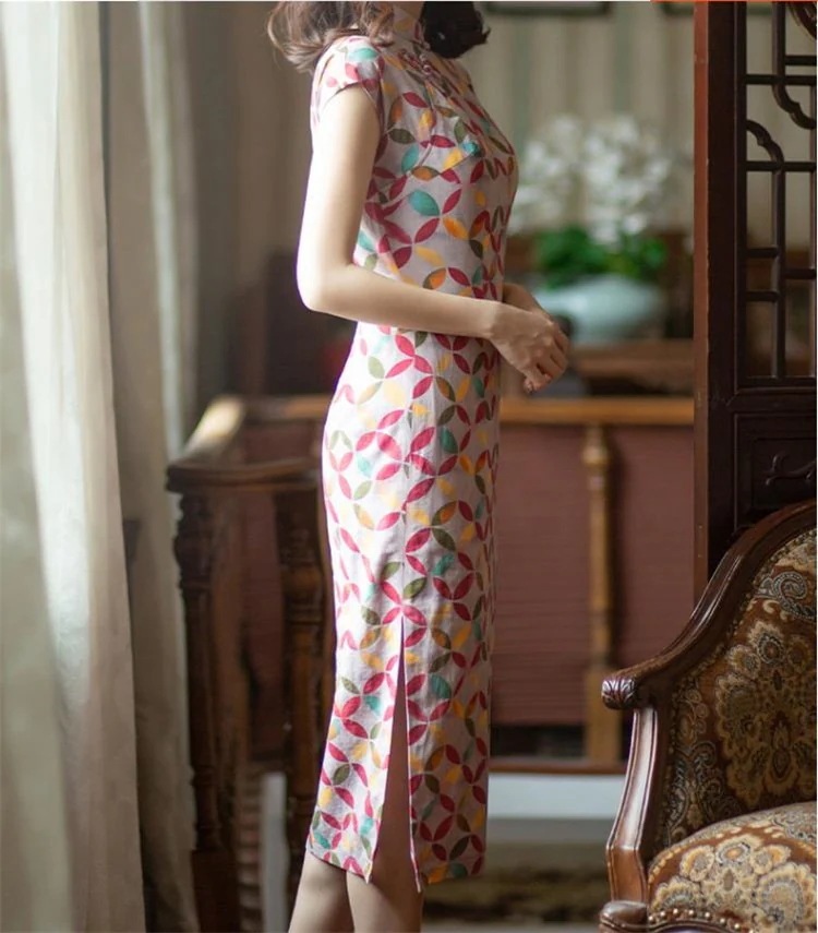 夏に定番の一枚 改良版 チャイナドレス きれいめ 着痩せ 中華風 着痩せ 爽やか ワンピース 旅行 日常お出かけ 夏に定番の一枚 改良版 チャイナドレス きれいめ 着痩せ 中華風 着痩せ 爽やか ワンピース 旅行 日常お出かけ